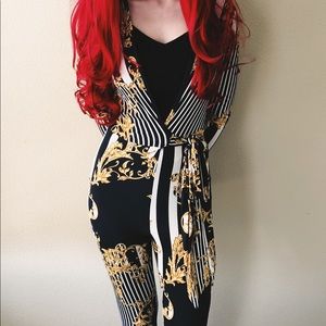 Akira Black and Gold Jumpsuit
